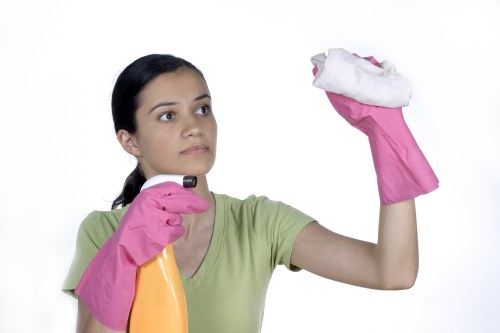 Commercial cleaners in Hackney maintaining a workspace